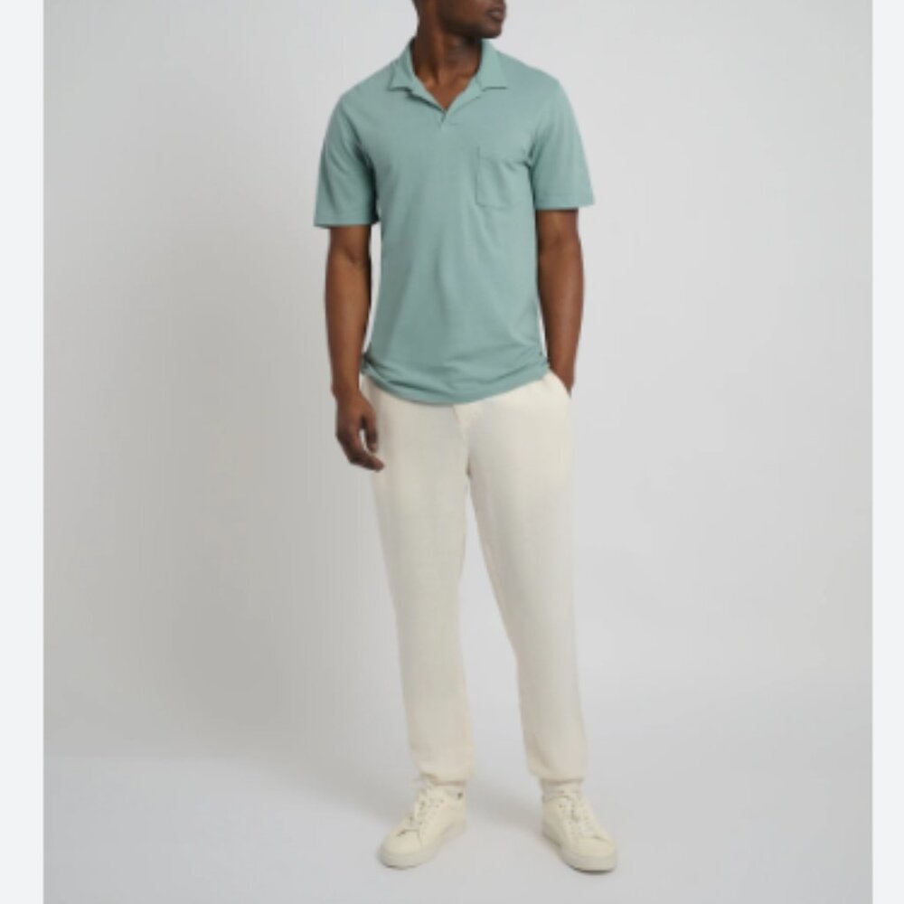 Onia Button Front Elastic 100% Linen Pant Jogger Oat Men's Size XL NWT